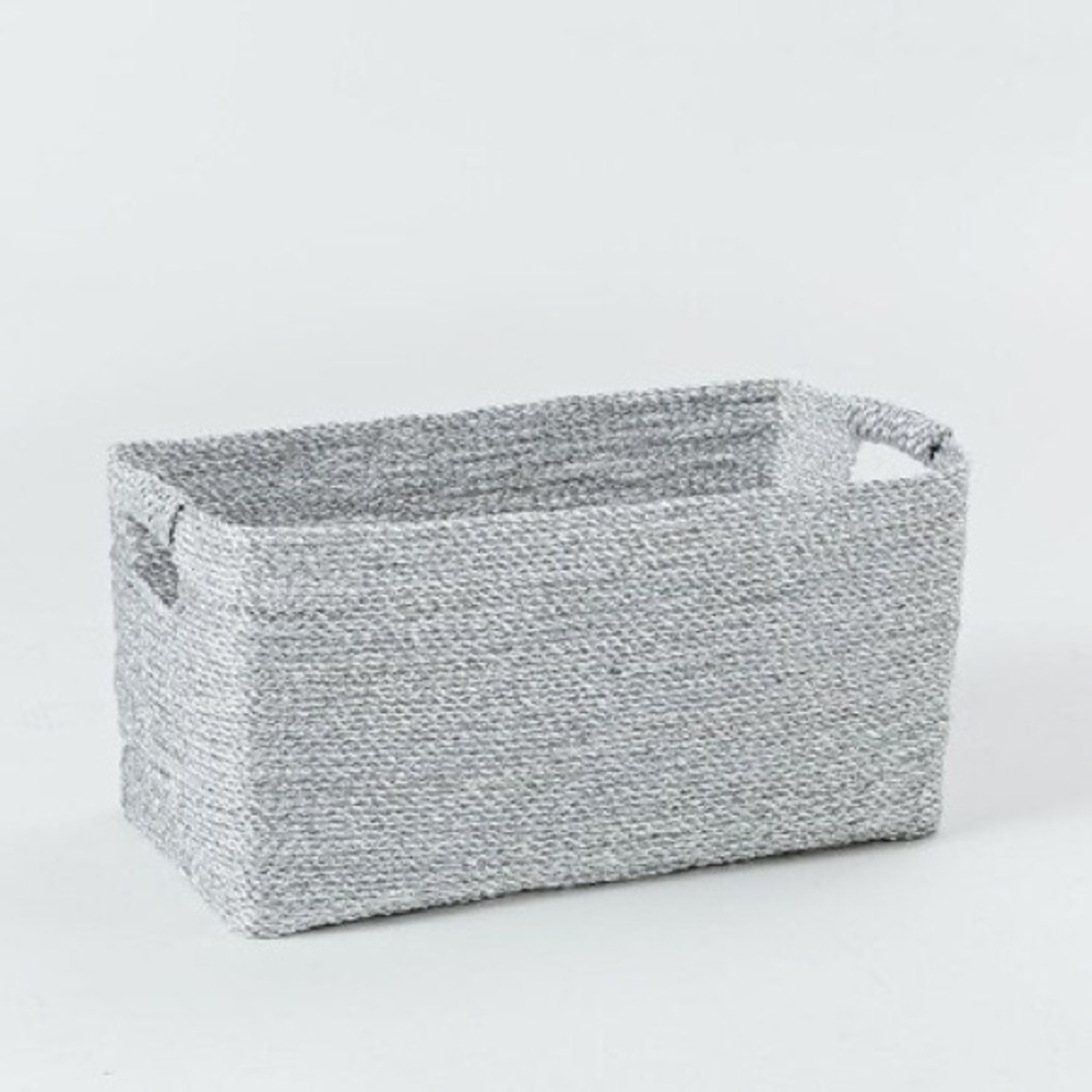 Looking to buy 3 West Elm Silver Metallic Woven Console Baskets